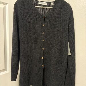 Amanda & Chelsea Charcoal Cardigan Sweater